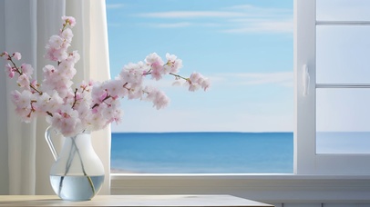 清新治愈海边小花