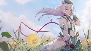 花丛中的少女