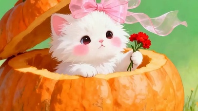 可爱猫咪带鱼屏