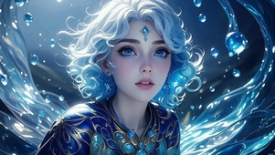 4K 冰澜间晶铠少女