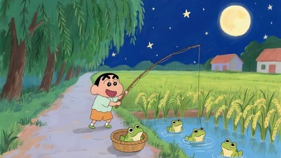 乡村钓鱼蜡笔小新