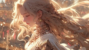 金发美丽少女