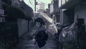 雨中少女