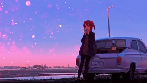 晚霞少女