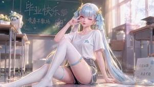 毕业季教室美少女今汐