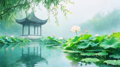 唯美的荷花