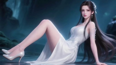 幽静山谷3D动漫长发美女2