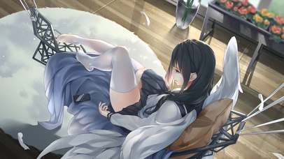 白色丝袜可爱女孩