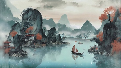 治愈古风插画