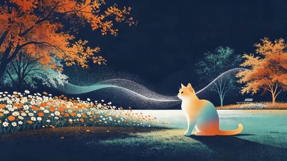 插画风猫咪