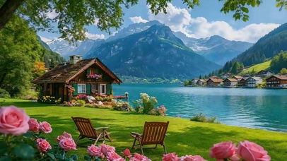 湖山花屋 自然风景