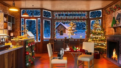 冬季圣诞咖啡屋