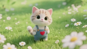 草地上的可爱猫咪