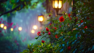 雨中玫瑰