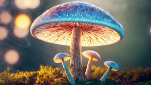 发光的蘑菇菇