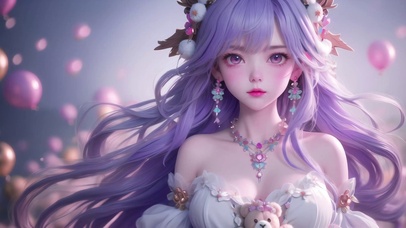 甜美可爱高贵气质长发古风美少女