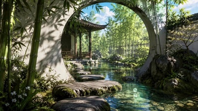 竹影庭院