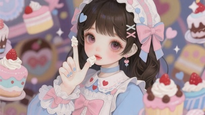 可爱蛋糕女孩