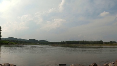 真实风景江边延迟摄影