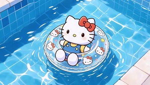 夏日悠闲Kitty猫 