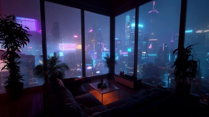 赛博朋克房间
