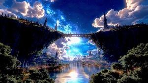 梦幻动漫星空银河护眼奇幻场景