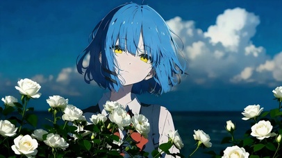 海畔蓝眸