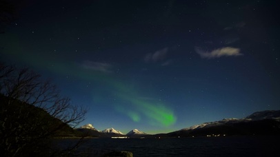 美丽极光-北极风景