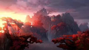 夕阳断桥