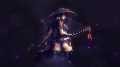 长刀武士少女