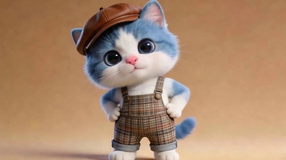 穿着背带猫咪