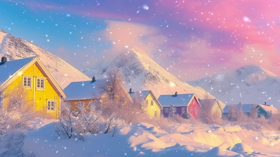 浪漫梦幻冰雪小镇