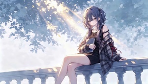 阳光下的唯美少女