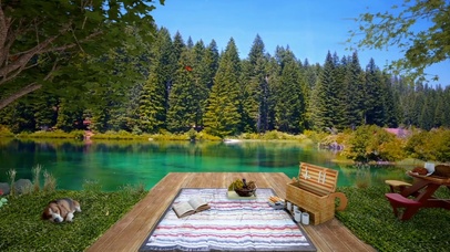 宁静自然夏日野餐