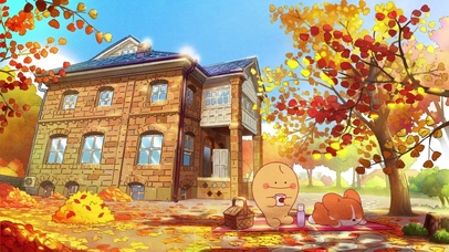 唯美秋天户外露营的狗狗