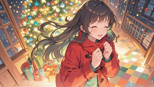 缤纷圣诞夜，少女愿轻扬