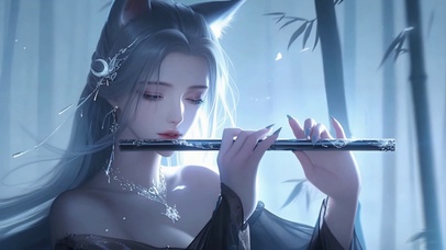 文艺古风狐耳美女