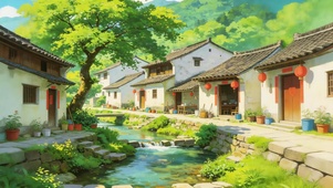 阳光明媚的乡村