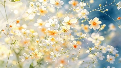 唯美阳光花朵