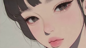 唯美少女插画