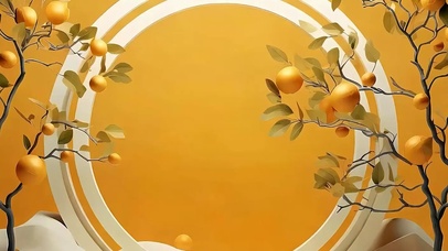 小清新树木带鱼屏