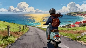 海滨小镇小路旅行