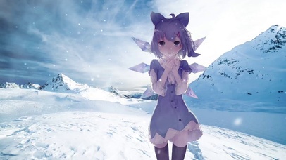 雪中精灵女孩少女萝莉