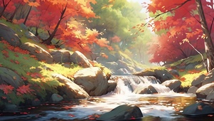 红叶与小溪
