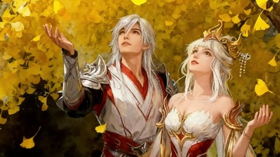 李白王昭君银杏树下