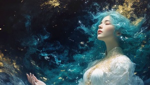 油画动态美女壁纸高清4k