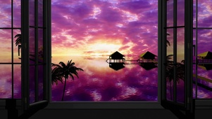 紫色日落