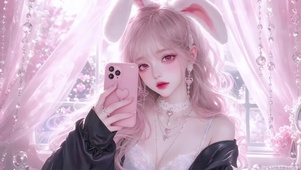 兔耳粉发少女