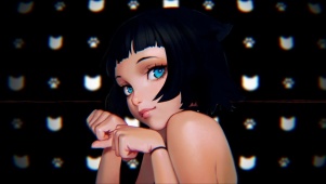 黑白猫娘