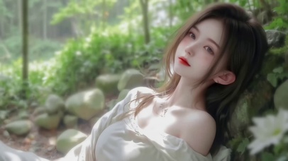 花海中的睡美人